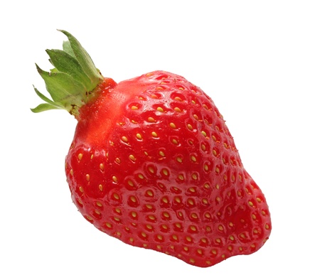 Fresh strawberry isolated on white backgroundの写真素材