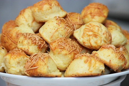 Group of fresh traditional hungarian country food - baked cheese cakes -  pogÃ¡csa の写真素材