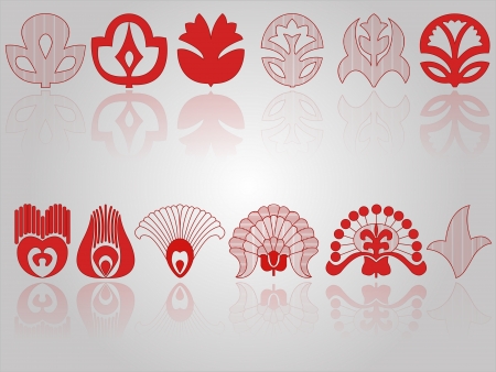 Hungarian folk motivesのイラスト素材