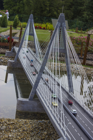 Miniatures at the park Mini-hungary - reproductions of monuments in the Historical Hungary Szarvas, Hungary.のeditorial素材