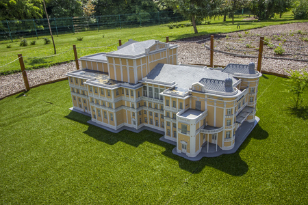 Miniatures at the park Mini-hungary - reproductions of monuments in the Historical Hungary Szarvas, Hungary.のeditorial素材