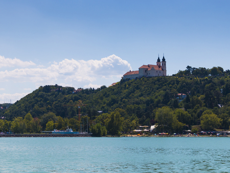 Landscape with Abbey of Tihany, Hungary, Balatonの写真素材