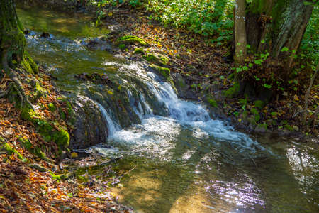 Waterfall with creek - Valley of Szalajka, Hungaryの写真素材