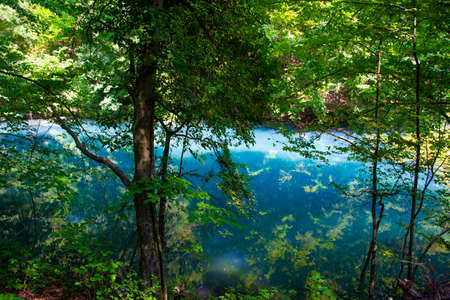 Beautiful Hungarian tarn near the National Park of Aggtelek, Hungary, Josvafoの写真素材