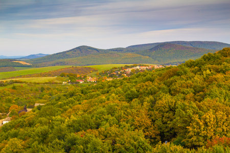 Beautiful Hungarian landscape in the autumnの写真素材