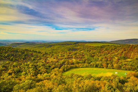 Beautiful Hungarian landscape in the autumnの写真素材