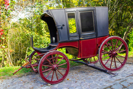 Old carriage in Hungary - outdoor photographyの写真素材