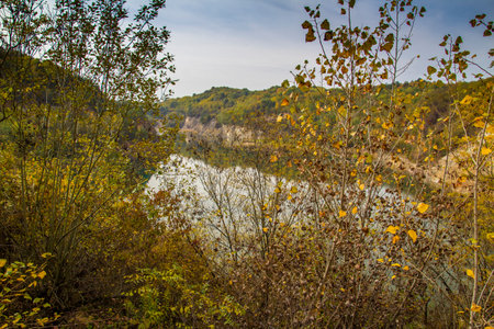 Hungary, Rudabanya mine lake - outdoor photographyの写真素材