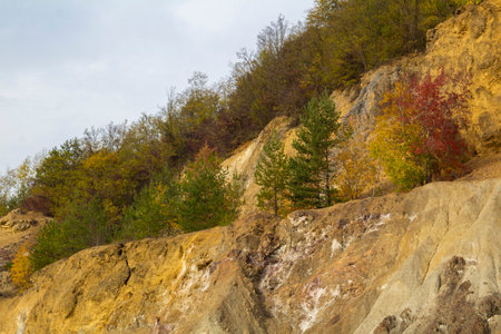 Rockwall in Hungary, Rudabanya - old abandoned mineの写真素材