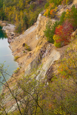 Rockwall in Hungary, Rudabanya - old abandoned mineの写真素材