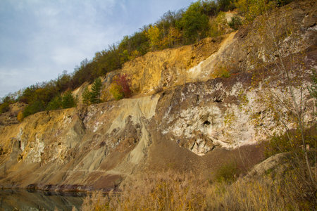 Rockwall in Hungary, Rudabanya - old abandoned mineの写真素材
