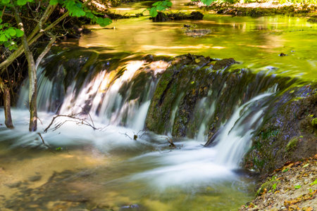 Small waterfall in Hungary, Szalajka valley - nature photographyの写真素材