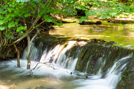 Small waterfall in Hungary, Szalajka valley - nature photographyの写真素材