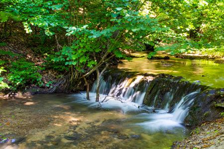 Small waterfall in Hungary, Szalajka valley - nature photographyの写真素材