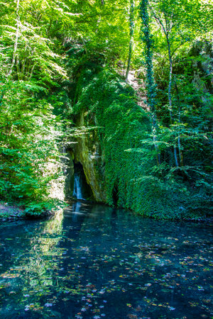 Artificial waterfall in Hungary, SZilvasvarad - outdoor photographyの写真素材