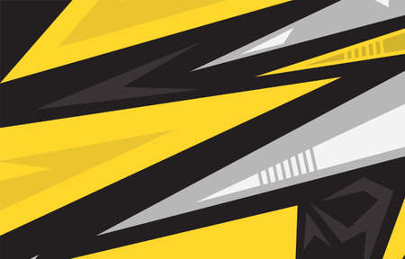 Vector car sticker design. Racing backgrounds for vinyl wrap, race cars, rally, adventure, livery and stickers. Vector graphics. Neon texture pattern.のイラスト素材