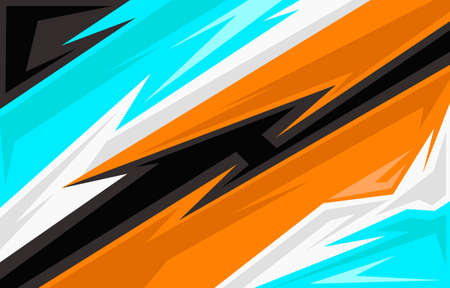 Abstract backgrounds for sports and games. Abstract racing backgrounds for t-shirts, race car livery, car vinyl stickers, etc.のイラスト素材