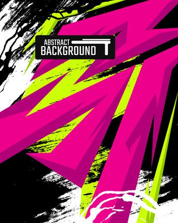 Abstract geometric backgrounds for sports and games. Abstract racing backgrounds for t-shirts, race car livery, car vinyl stickers, etc. Vector background.のイラスト素材