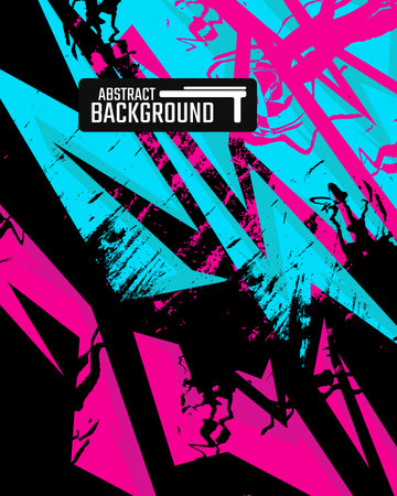 Abstract geometric backgrounds for sports and games. Abstract racing backgrounds for t-shirts, race car livery, car vinyl stickers, etc. Vector background.のイラスト素材