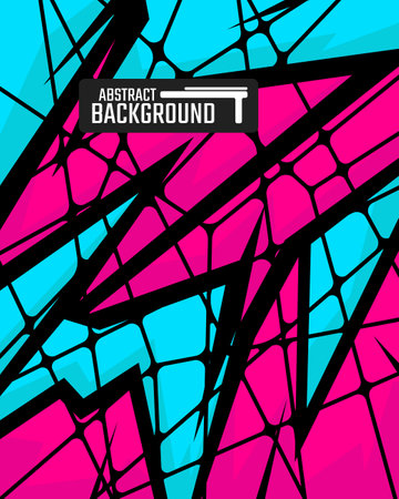 Abstract geometric backgrounds for sports and games. Abstract racing backgrounds for t-shirts, race car livery, car vinyl stickers, etc. Vector background.のイラスト素材