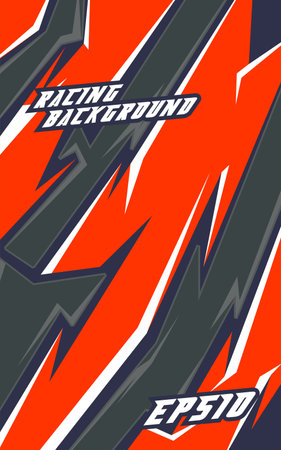 Abstract geometric backgrounds for sports. Abstract racing backgrounds for t-shirts, race car livery, car vinyl stickers, etc. Vector background.のイラスト素材