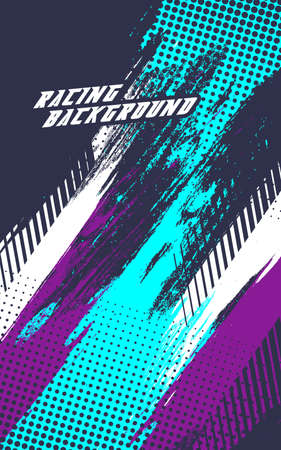 Abstract geometric backgrounds for sports. Abstract racing backgrounds for t-shirts, race car livery, car vinyl stickers, etc. Vector background.のイラスト素材