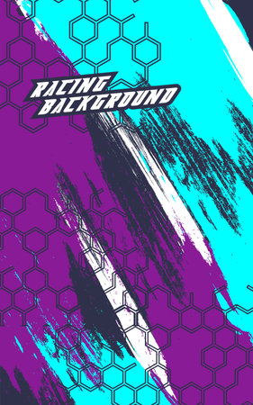 Abstract geometric backgrounds for sports. Abstract racing backgrounds for t-shirts, race car livery, car vinyl stickers, etc. Vector background.のイラスト素材