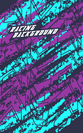Abstract geometric backgrounds for sports. Abstract racing backgrounds for t-shirts, race car livery, car vinyl stickers, etc. Vector background.のイラスト素材