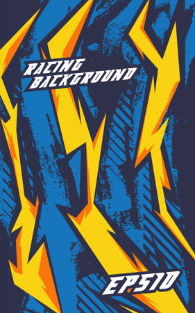 Abstract geometric backgrounds for sports. Abstract racing backgrounds for t-shirts, race car livery, car vinyl stickers, etc. Vector background.のイラスト素材