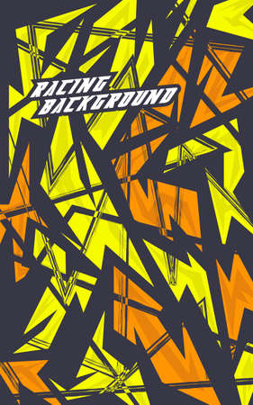 Abstract geometric backgrounds for sports. Abstract racing backgrounds for t-shirts, race car livery, car vinyl stickers, etc. Vector background.のイラスト素材