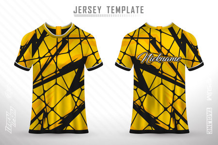 Premium soccer jersey template with abstract texture. Front and back view of soccer jerseyのイラスト素材