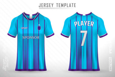 Premium soccer jersey template with abstract texture. Front and back view of soccer jerseyのイラスト素材
