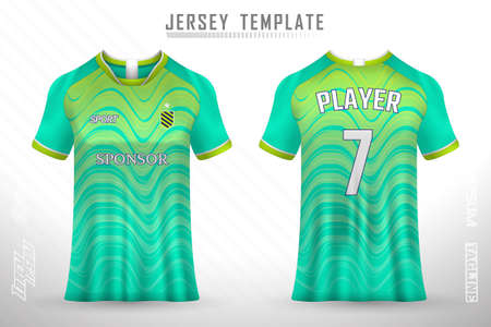 Premium soccer jersey template with abstract texture. Front and back view of soccer jerseyのイラスト素材