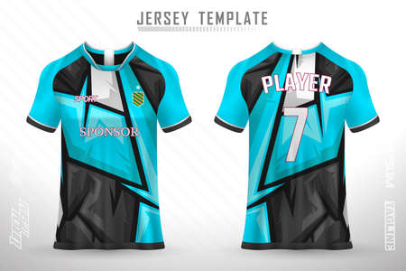 Premium soccer jersey template with abstract texture. Front and back view of soccer jerseyのイラスト素材