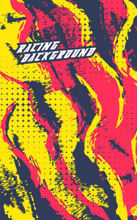 Abstract geometric backgrounds for sports. Abstract racing backgrounds for t-shirts, race car livery, car vinyl stickers, etc. Vector background.のイラスト素材