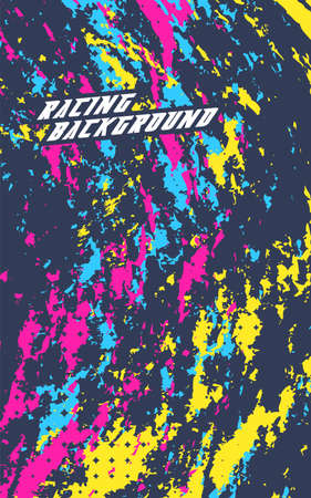 Abstract geometric backgrounds for sports. Abstract racing backgrounds for t-shirts, race car livery, car vinyl stickers, etc. Vector background.のイラスト素材
