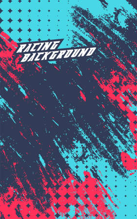 Abstract geometric backgrounds for sports. Abstract racing backgrounds for t-shirts, race car livery, car vinyl stickers, etc. Vector background.のイラスト素材