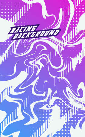 Abstract geometric backgrounds for sports. Abstract racing backgrounds for t-shirts, race car livery, car vinyl stickers, etc. Vector background.のイラスト素材