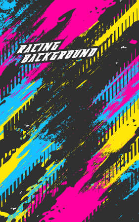 Abstract geometric backgrounds for sports. Abstract racing backgrounds for t-shirts, race car livery, car vinyl stickers, etc. Vector background.のイラスト素材