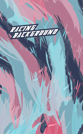 Abstract geometric backgrounds for sports. Abstract racing backgrounds for t-shirts, race car livery, car vinyl stickers, etc. Vector background.のイラスト素材