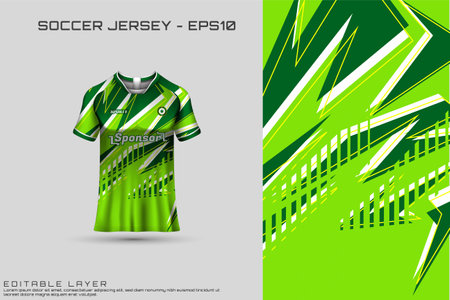 Sports jersey and t-shirt template sports jersey design vector. Sports design for football, racing, gaming jersey. Vector.のイラスト素材