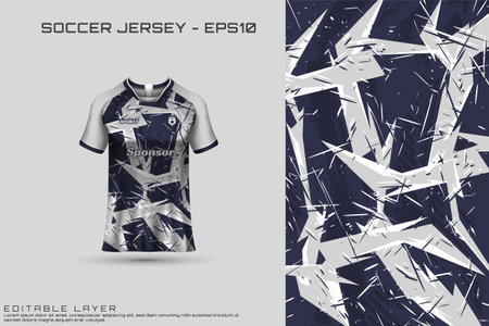 Sports jersey and t-shirt template sports jersey design vector. Sports design for football, racing, gaming jersey. Vector.のイラスト素材