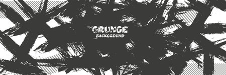 Abstract landscape background cover design with brush strokes concept. Design element for posters, magazines, book covers, brochure template, presentation.のイラスト素材