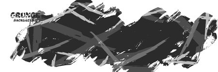 Abstract landscape background cover design with brush strokes concept. Design element for posters, magazines, book covers, brochure template, presentation.のイラスト素材