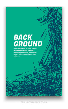 Abstract grunge background cover design with brush strokes concept. Design element for posters, magazines, book covers, brochure template, flyer, presentation.のイラスト素材