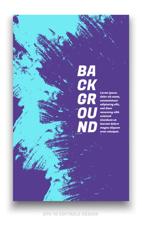 Abstract grunge background cover design with brush strokes concept. Design element for posters, magazines, book covers, brochure template, flyer, presentation.のイラスト素材
