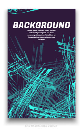 Abstract grunge background cover design with brush strokes concept. Design element for posters, magazines, book covers, brochure template, flyer, presentation.のイラスト素材