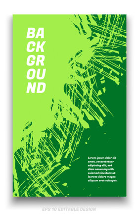 Abstract grunge background cover design with brush strokes concept. Design element for posters, magazines, book covers, brochure template, flyer, presentation.のイラスト素材