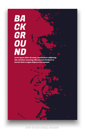 Abstract grunge background cover design with brush strokes concept. Design element for posters, magazines, book covers, brochure template, flyer, presentation.のイラスト素材