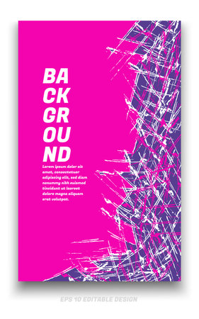 Abstract grunge background cover design with brush strokes concept. Design element for posters, magazines, book covers, brochure template, flyer, presentation.のイラスト素材